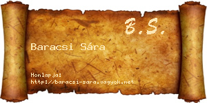 Baracsi Sára névjegykártya
