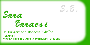 sara baracsi business card